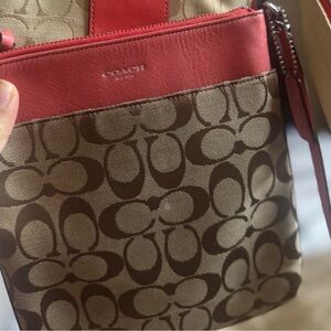 Coach Crossbody Bag - Brown and Red